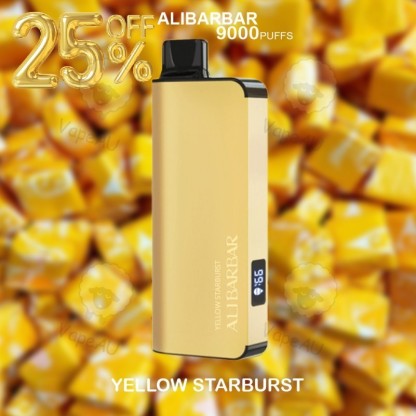 ALIBARBAR INGOT 9000 Puffs Yellow Starburst