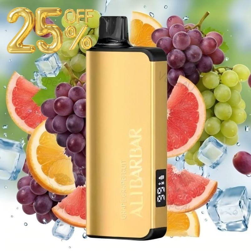 ALIBARBAR INGOT 9000 Puffs Grape Grapefruit