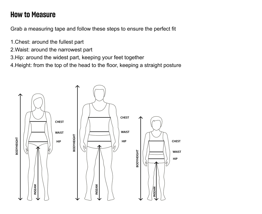 ANTA T-Shirt Size Guide