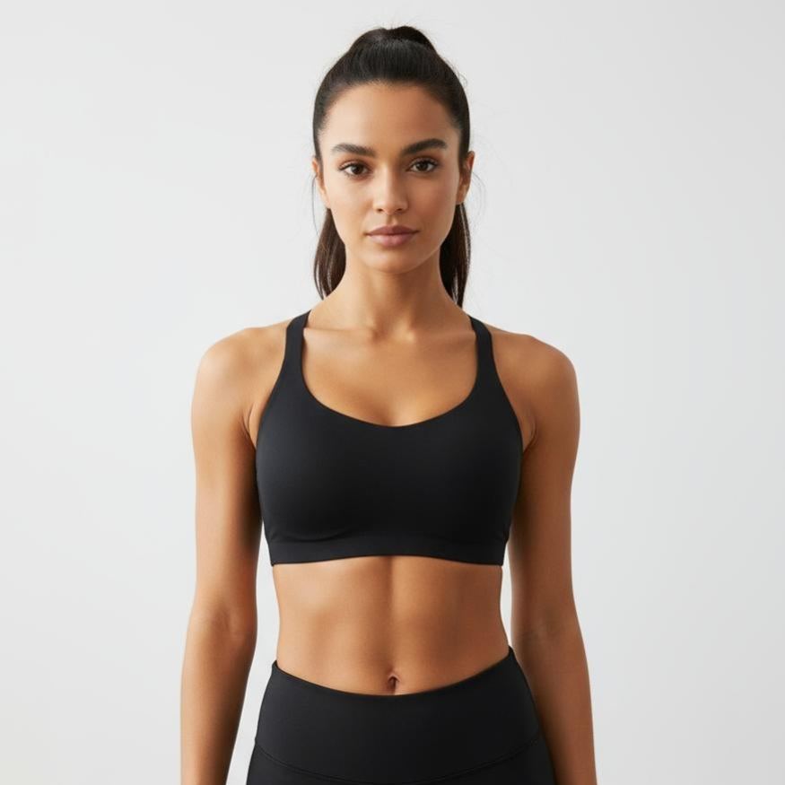 Lycra Cross-Back Training Bra Womens Medium Support Sports Bra-ANTA Official Flagship Store