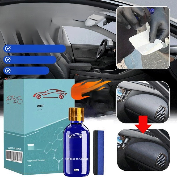 【เคลือบเงาพลาสติก】น้ำยาเคลือบพลาสติกฟื้นฟูรถยนต์