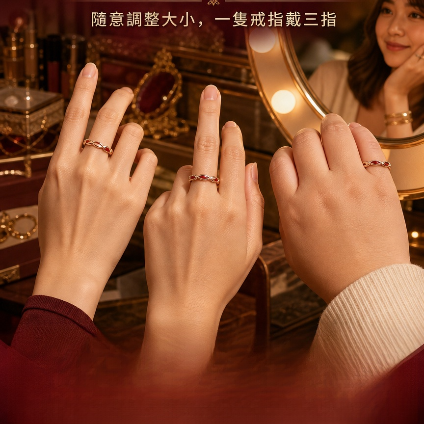 古法手工七粒米戒指