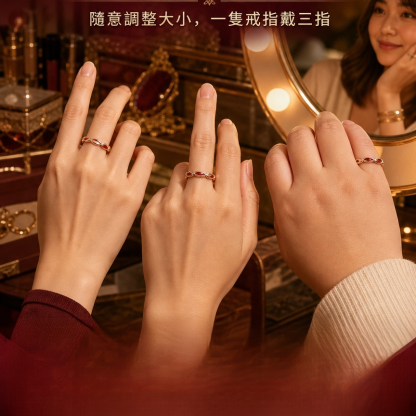 古法手工七粒米戒指