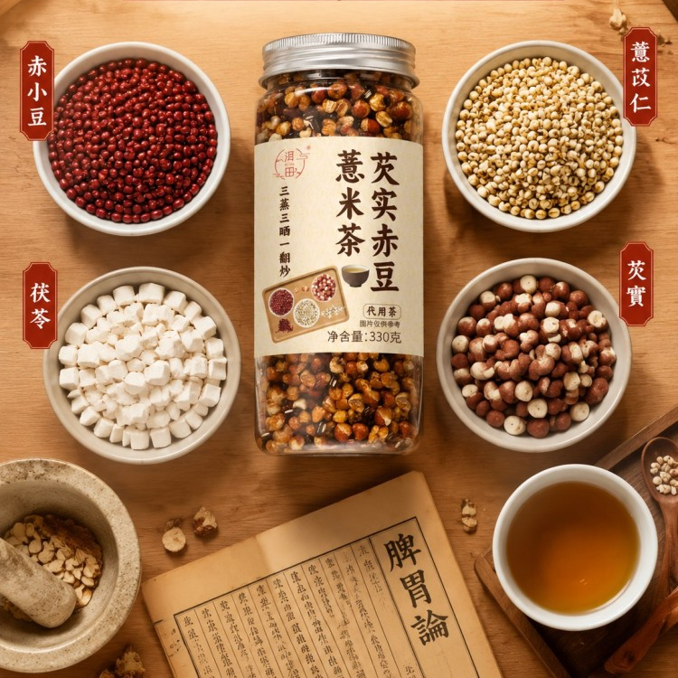 古法麩炒赤豆薏米茶