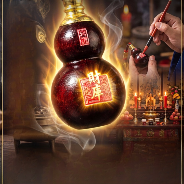 正宗泰山桃木七粒米財庫葫蘆