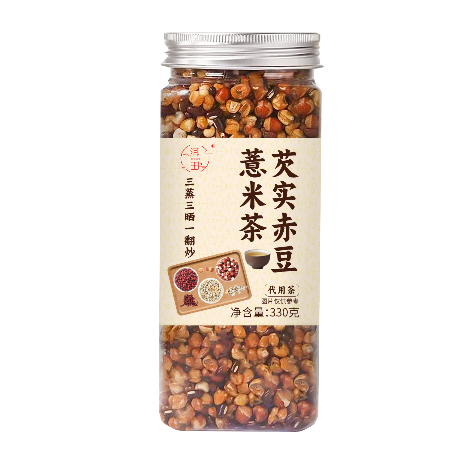 古法麩炒赤豆薏米茶