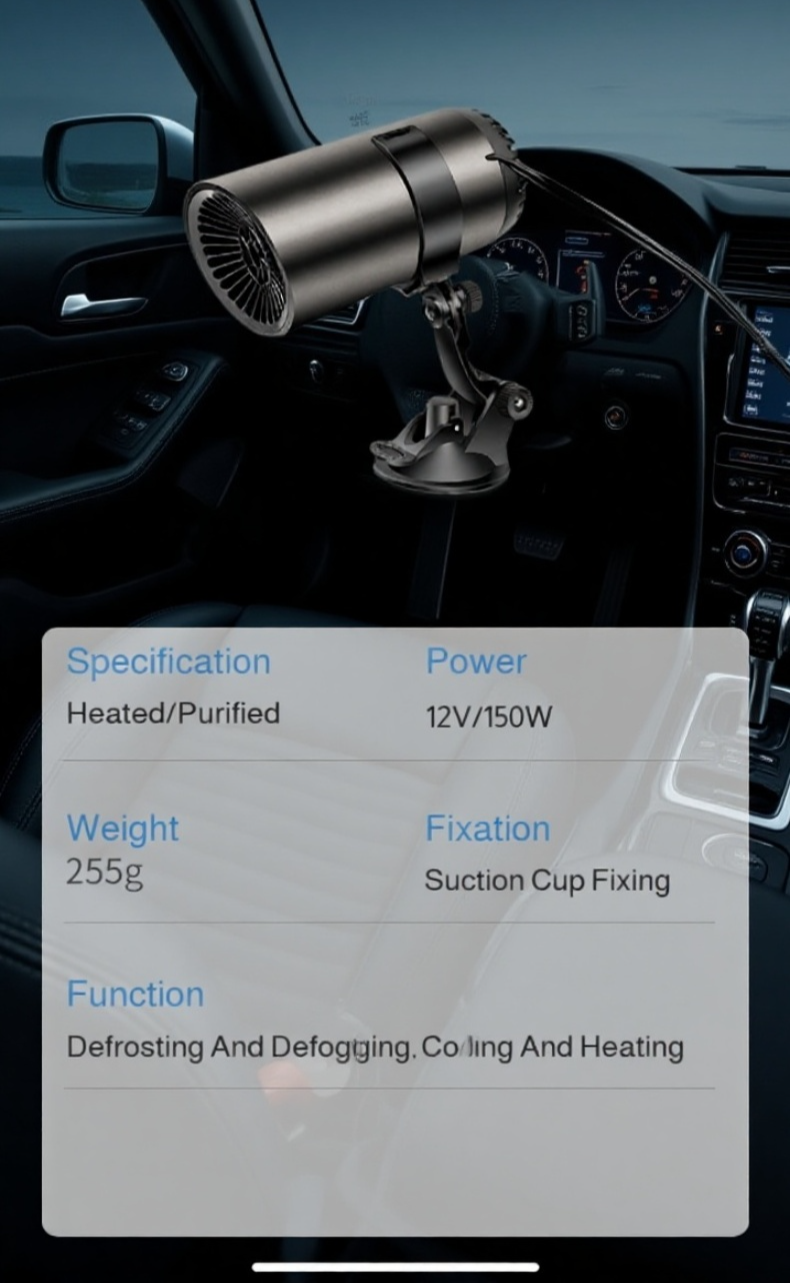 Vehicle defroster and heater for cold weather