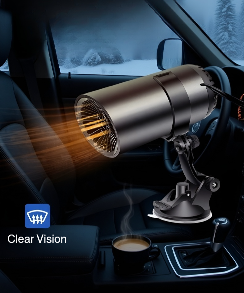 Car defogger and defroster heater for winter driving