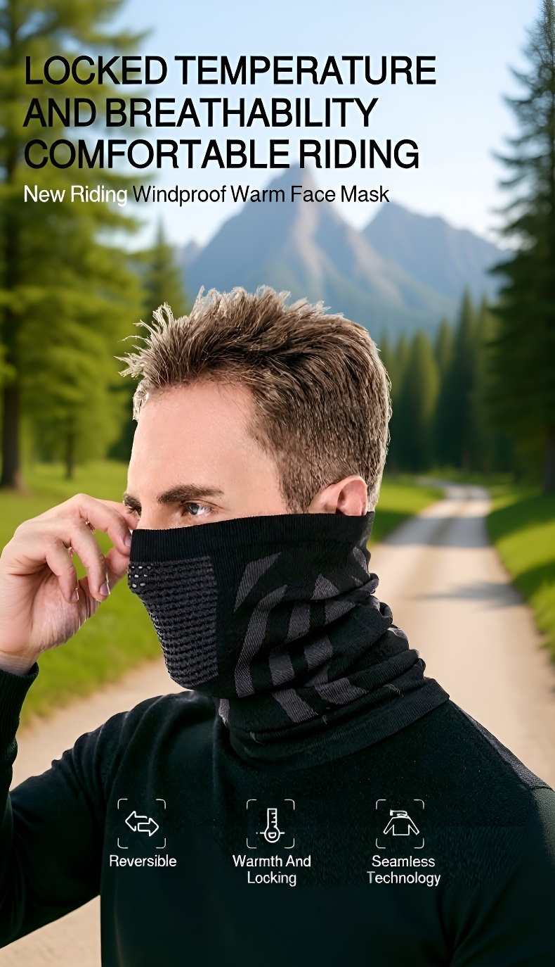 Windproof Thermal Ear Protection Cycling Mask for winter rides