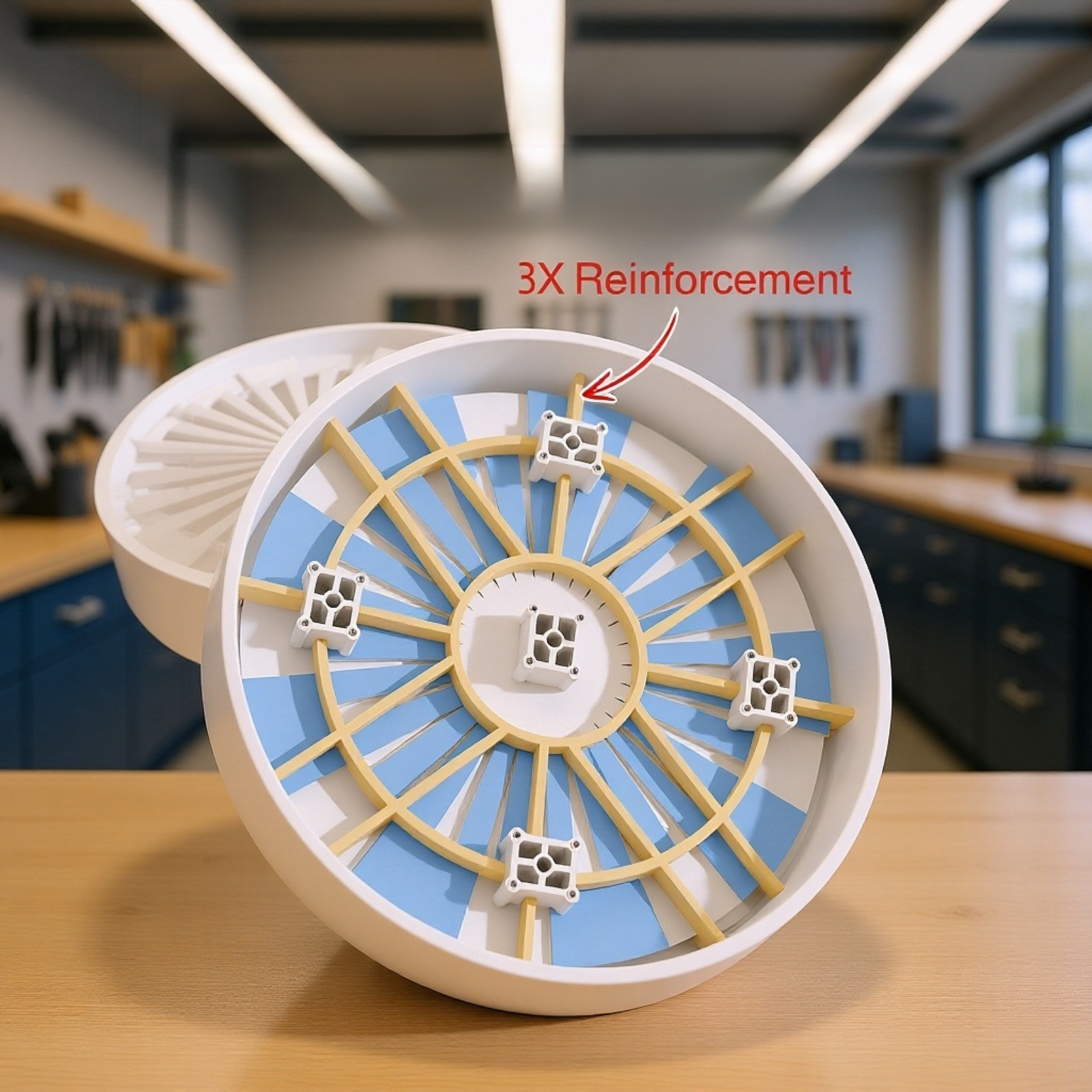Minimalist plant saucer with white ceramic pot