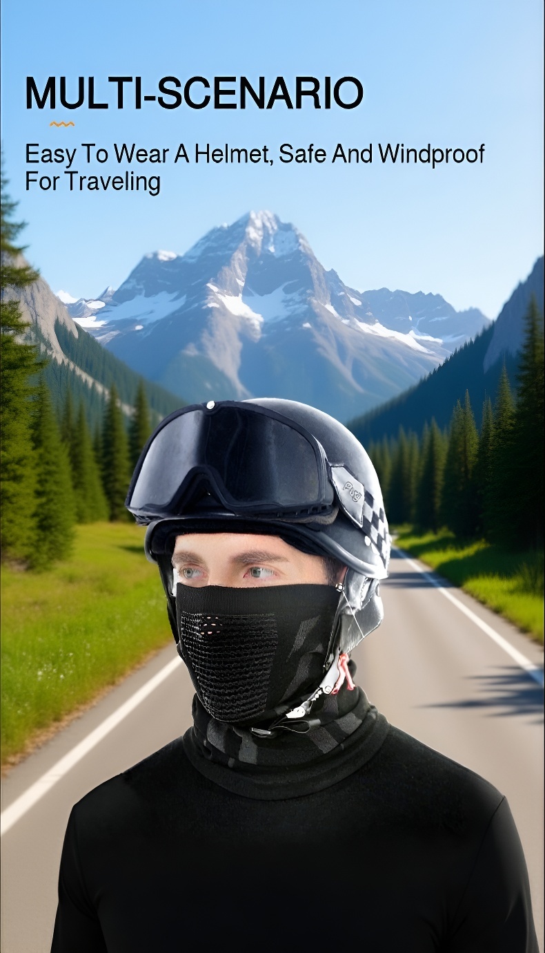 Close-up of ear protection feature on cycling mask