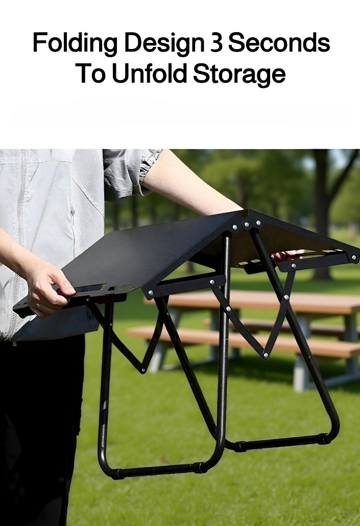 Sturdy outdoor table with adjustable height settings