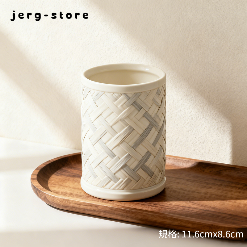 六個編織筷子筒排列效果