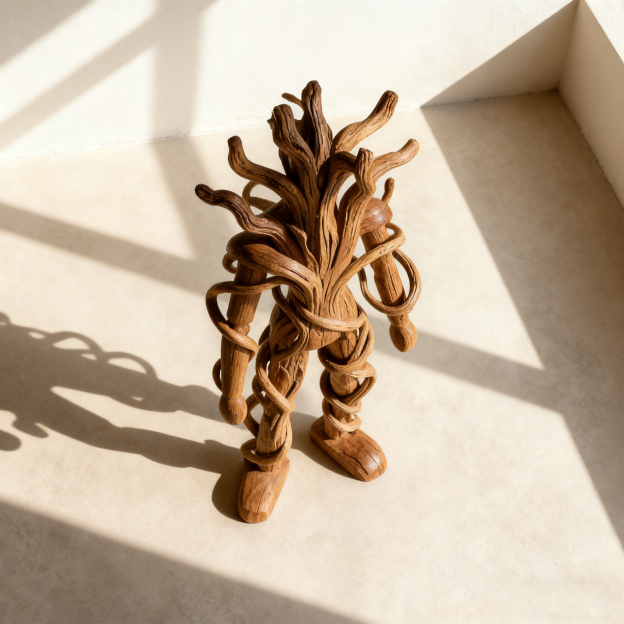 手工雕刻木偶藝術擺件