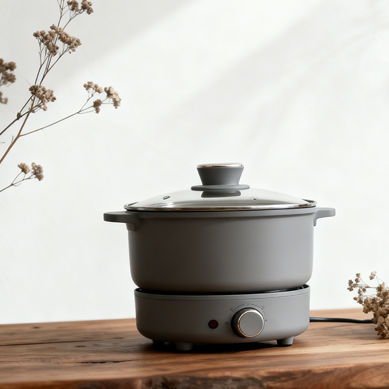 หม้อไฟฟ้าพร้อมฝาปิดแก้วใสใช้งานสะดวก