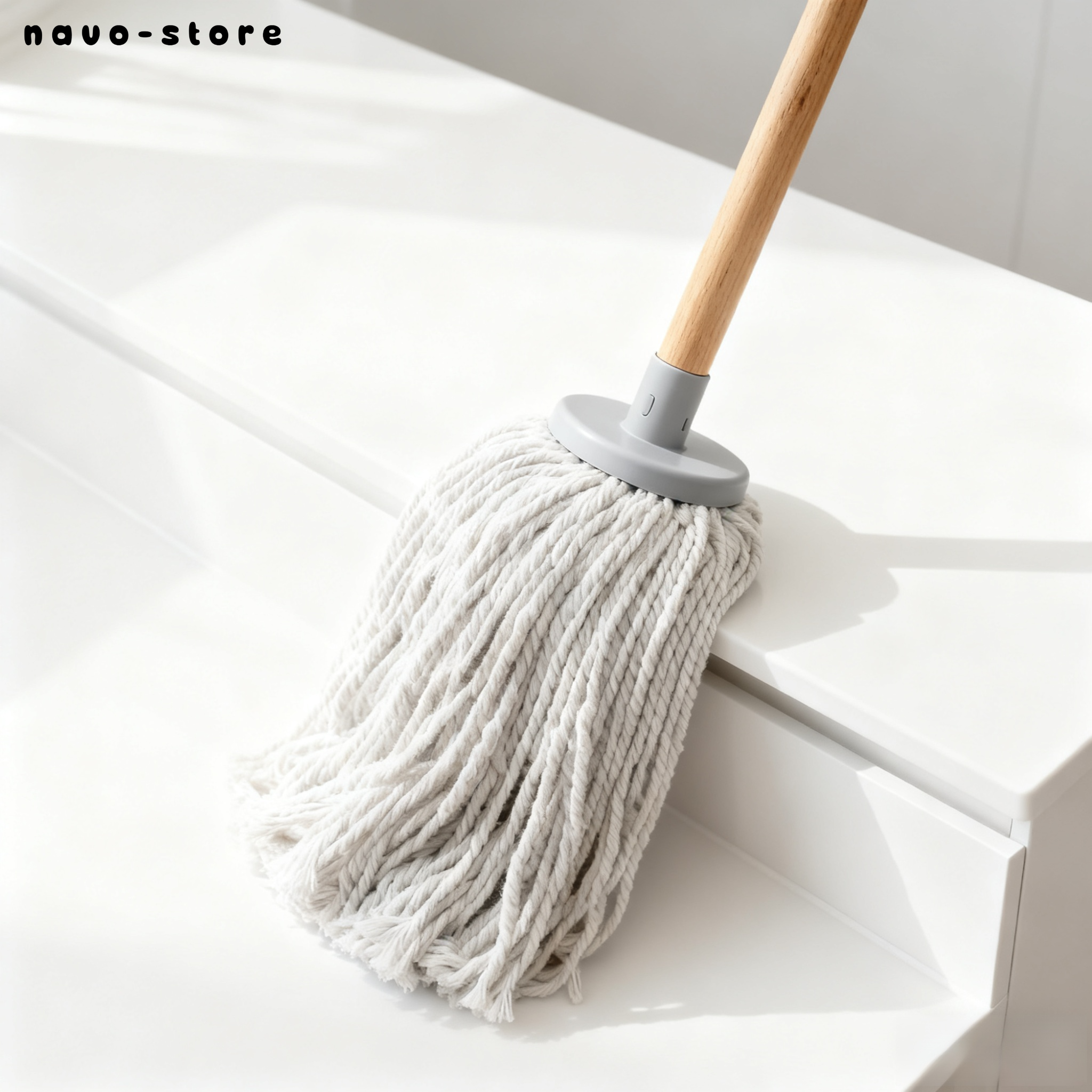 棉質線繩拖把吸水效果展示