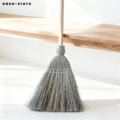 木質手柄天然植物纖維掃帚（5個）