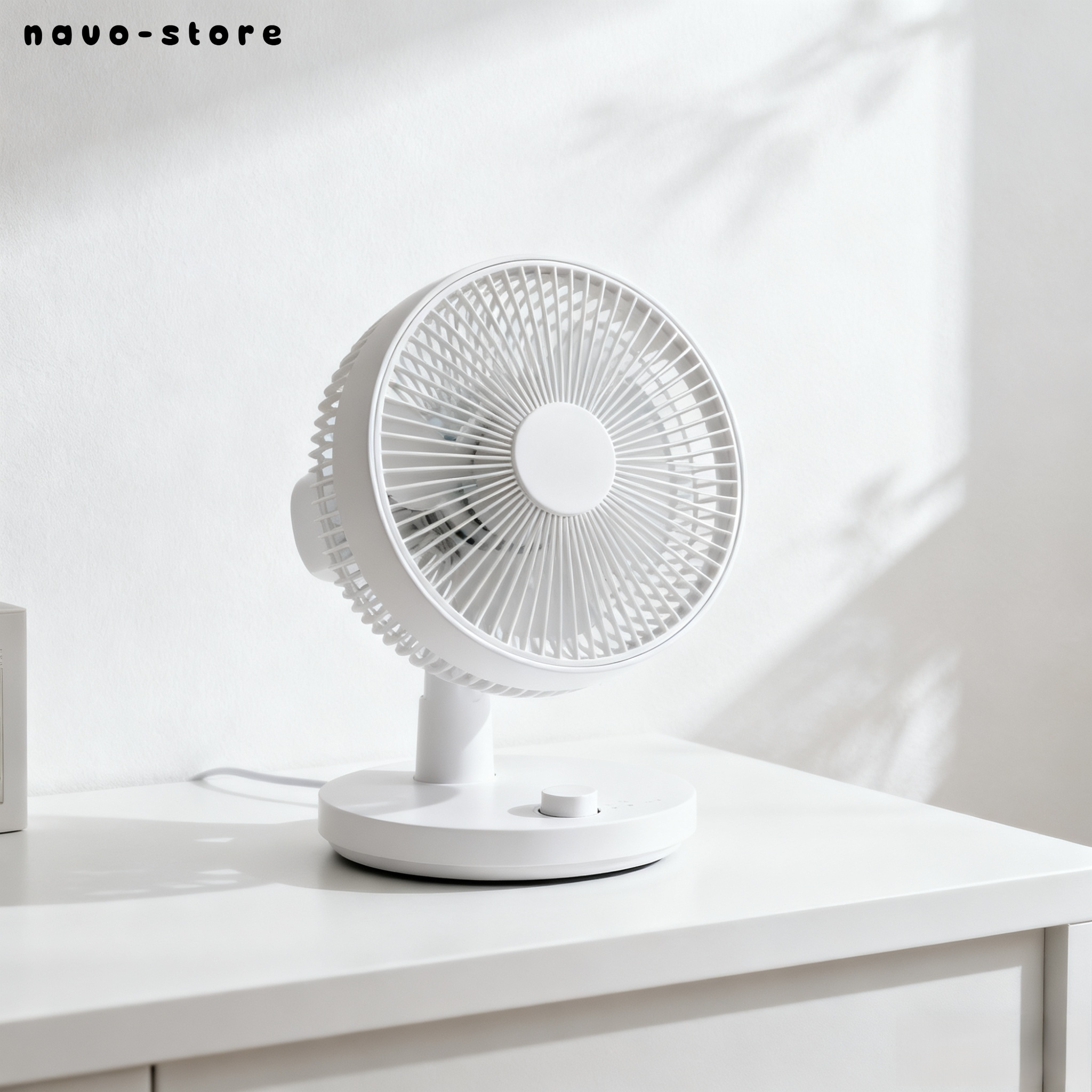 可搖頭桌上型小風扇雙入組外觀展示