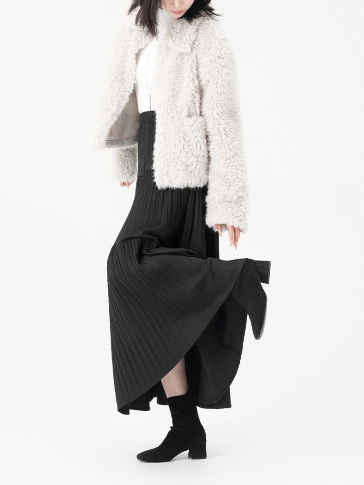 1326830  羊羔毛短款外套女