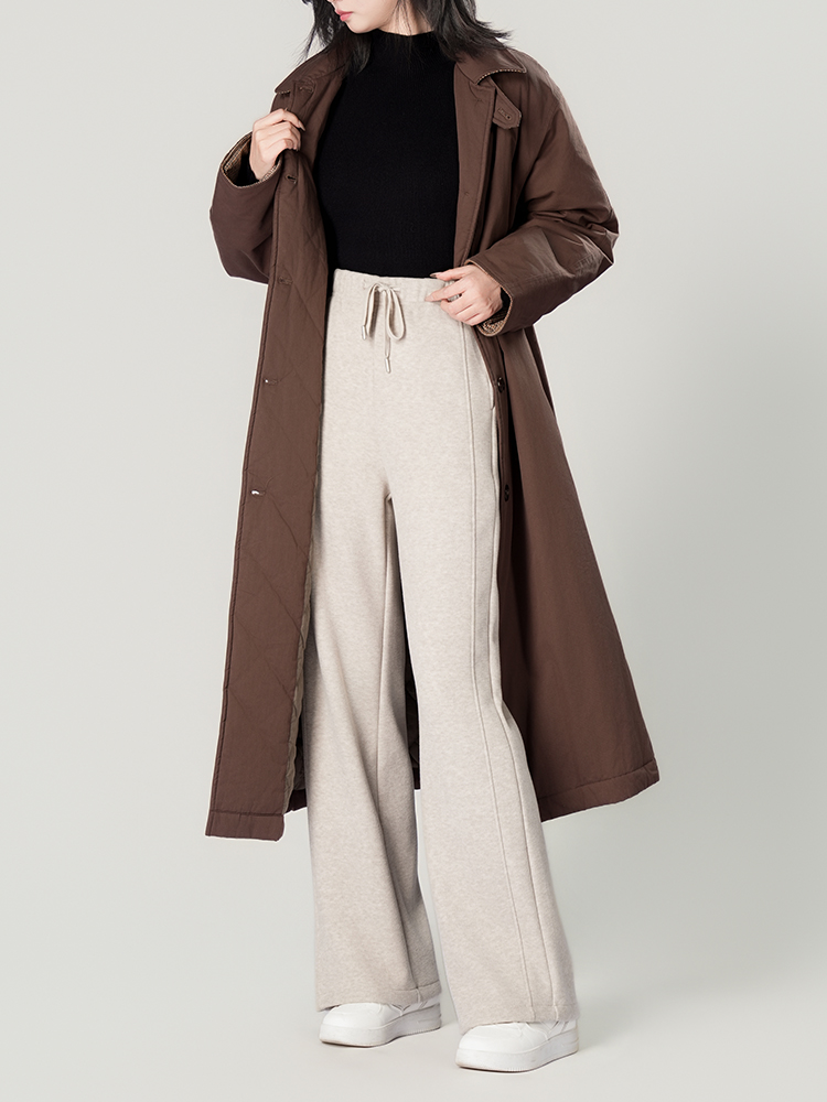 1325055 羊毛蚕丝加厚阔腿裤