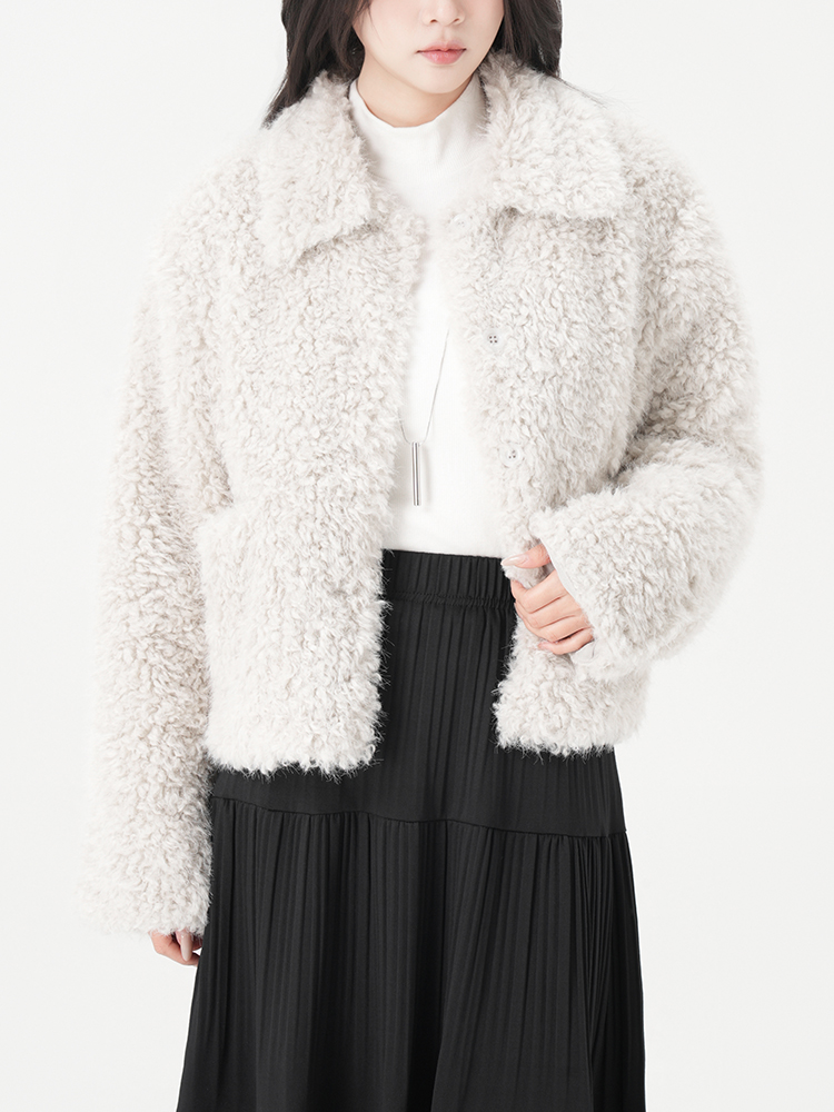 1326830  羊羔毛短款外套女