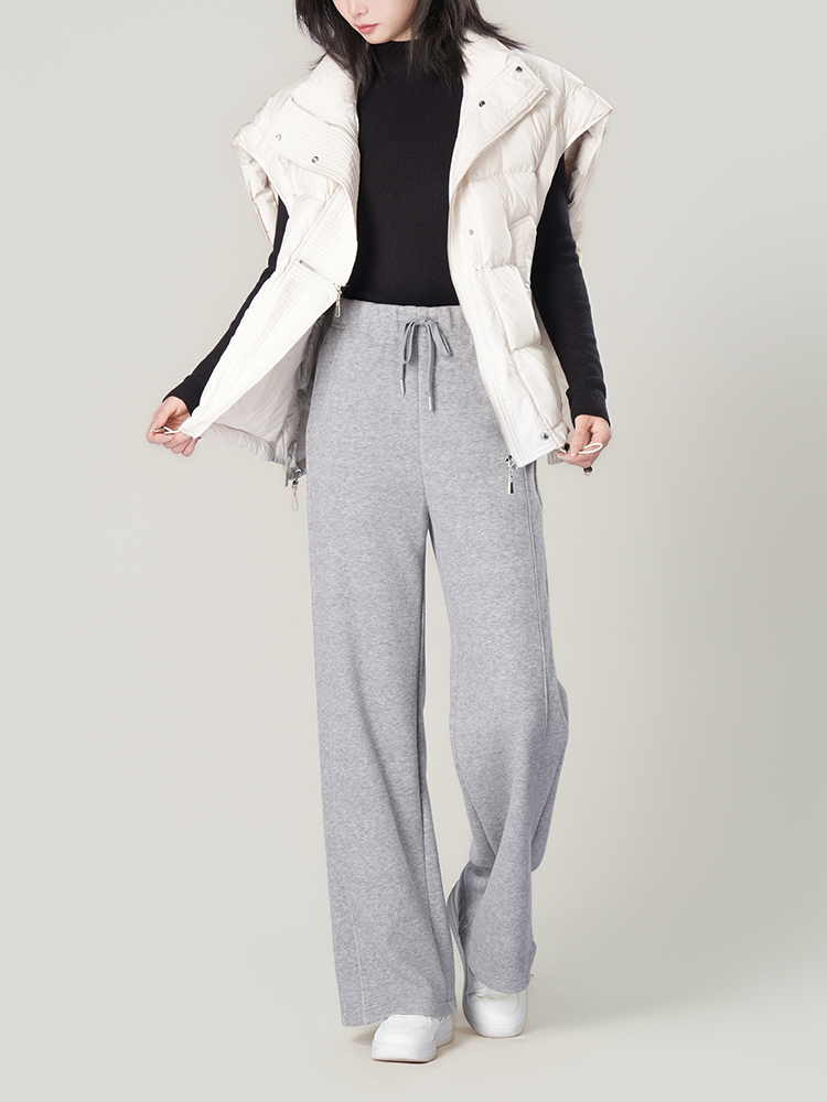 1325055 羊毛蚕丝加厚阔腿裤