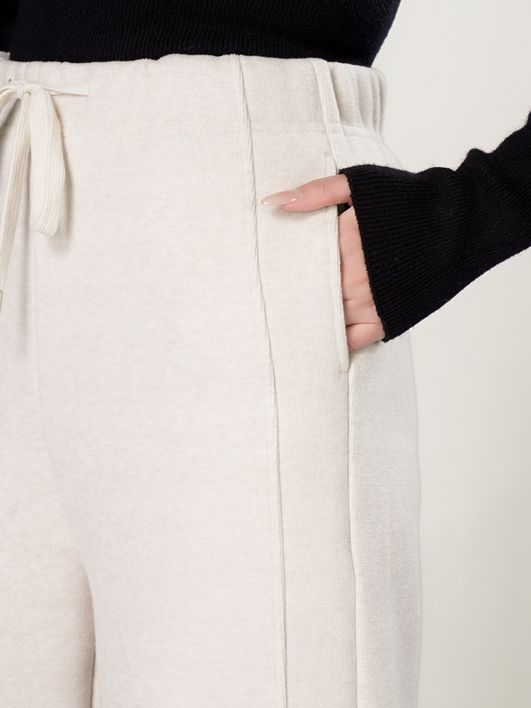 1325055 羊毛蚕丝加厚阔腿裤