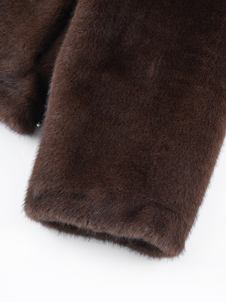 1326828 立领防水貂毛皮草