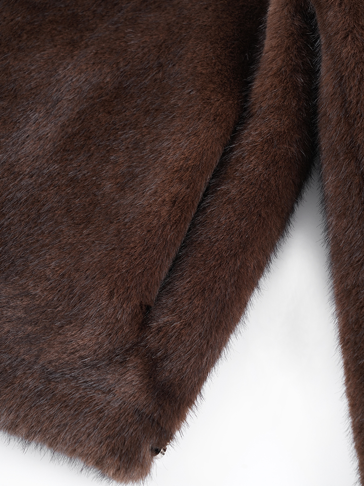 1326828 立领防水貂毛皮草