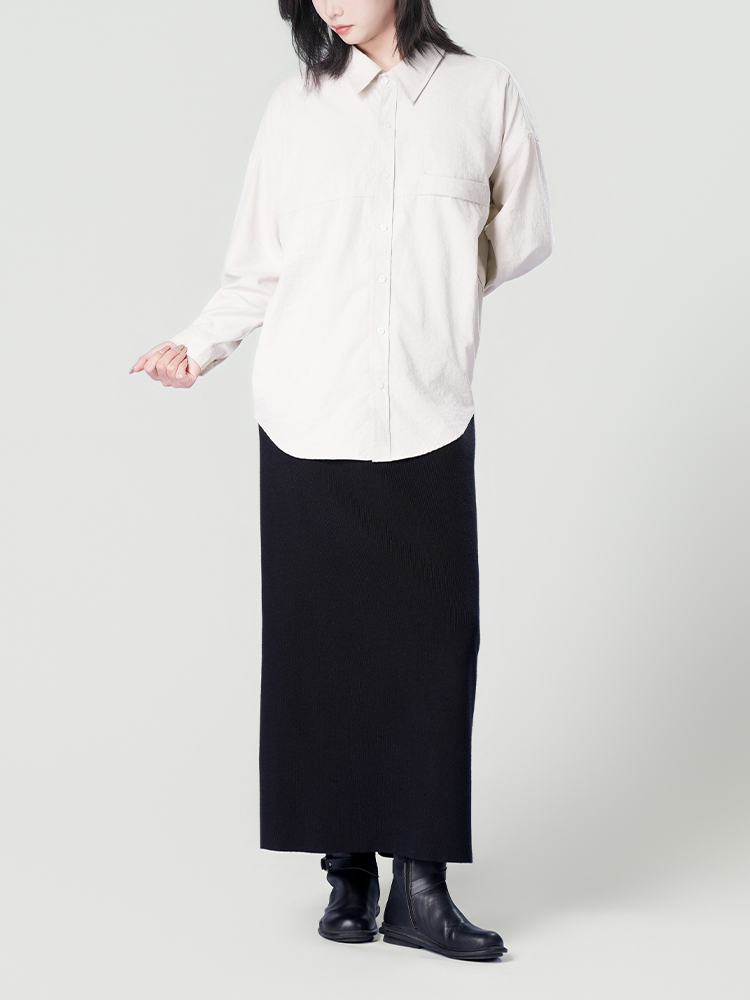 178206 廓形长袖洋气复古衬衫