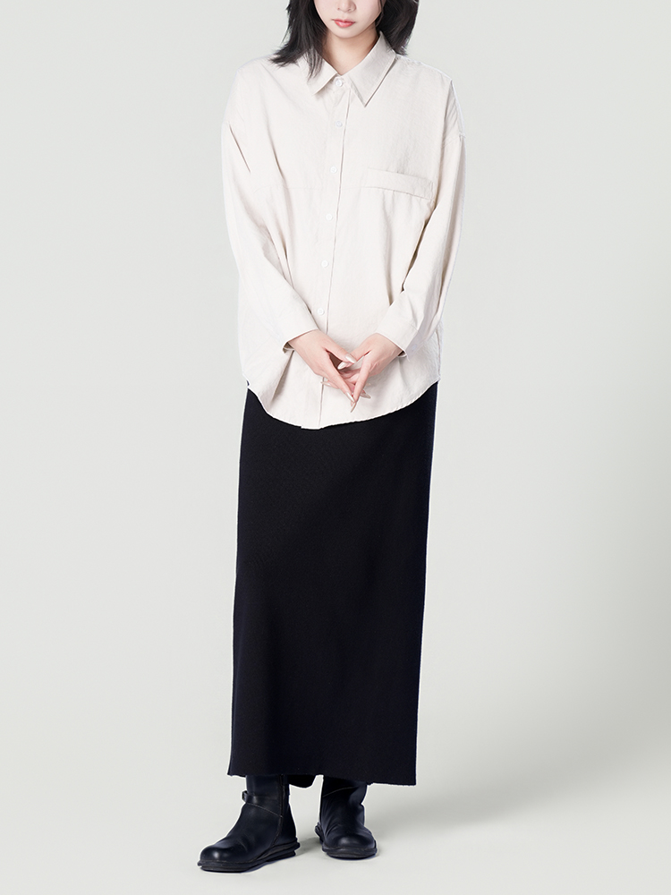178206 廓形长袖洋气复古衬衫