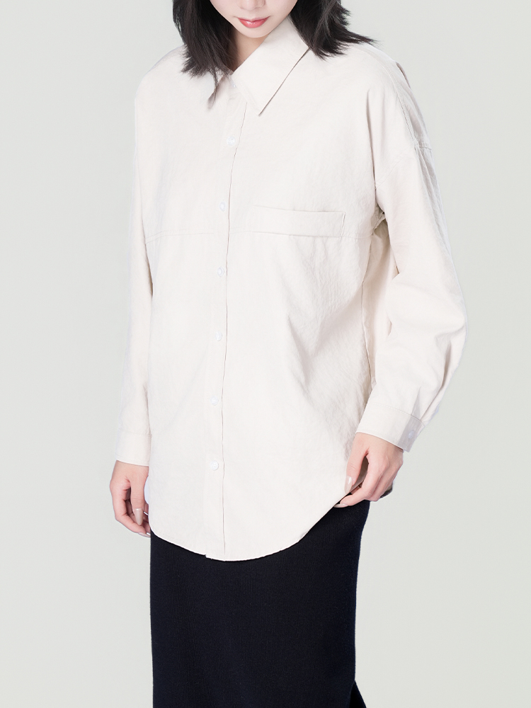 178206 廓形长袖洋气复古衬衫