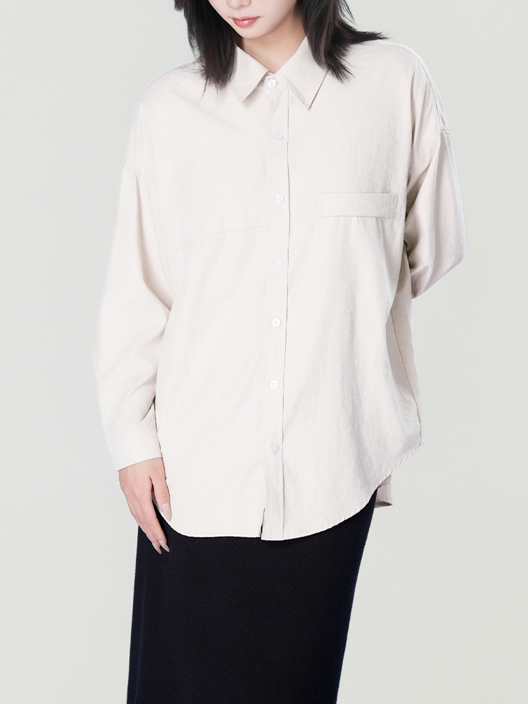 178206 廓形长袖洋气复古衬衫