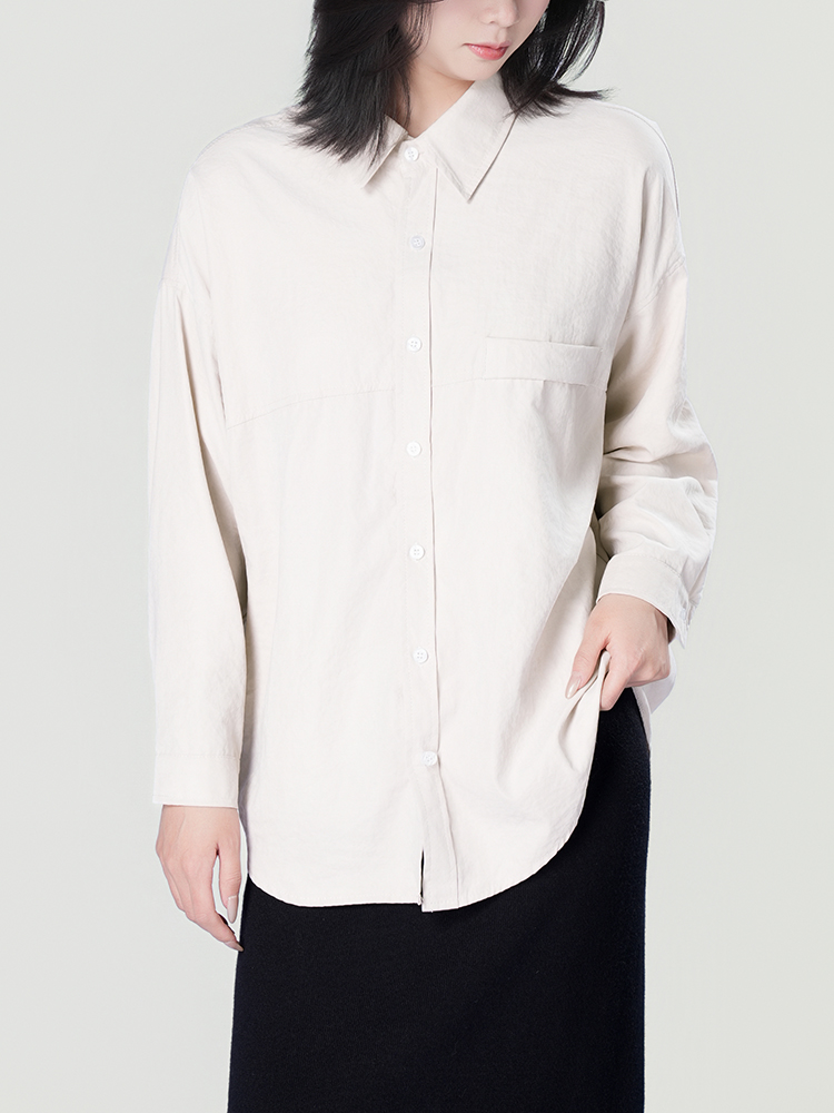 178206 廓形长袖洋气复古衬衫