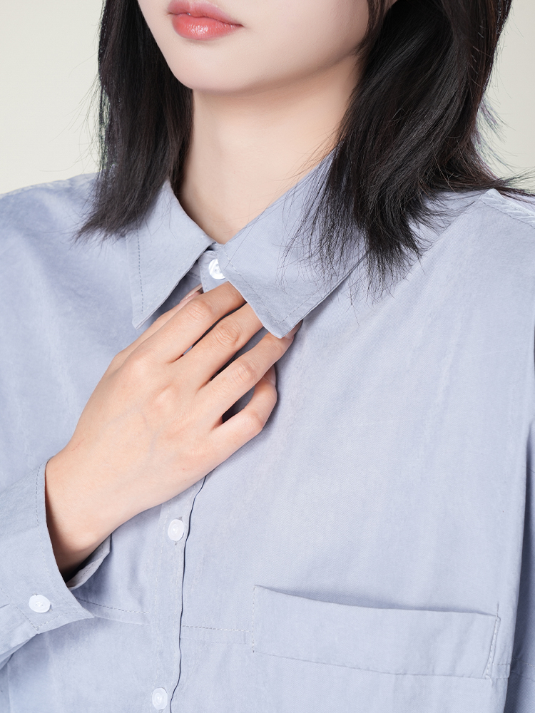 178206 廓形长袖洋气复古衬衫