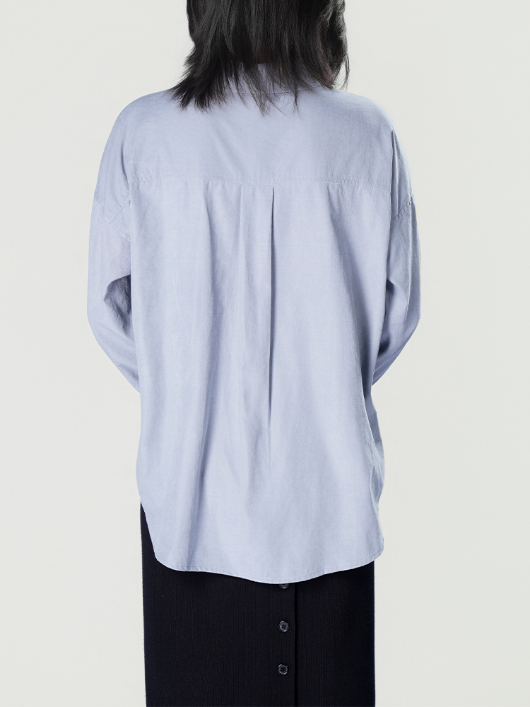 178206 廓形长袖洋气复古衬衫