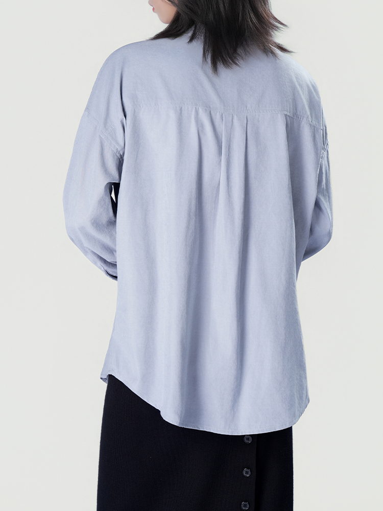 178206 廓形长袖洋气复古衬衫