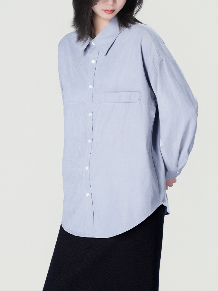 178206 廓形长袖洋气复古衬衫