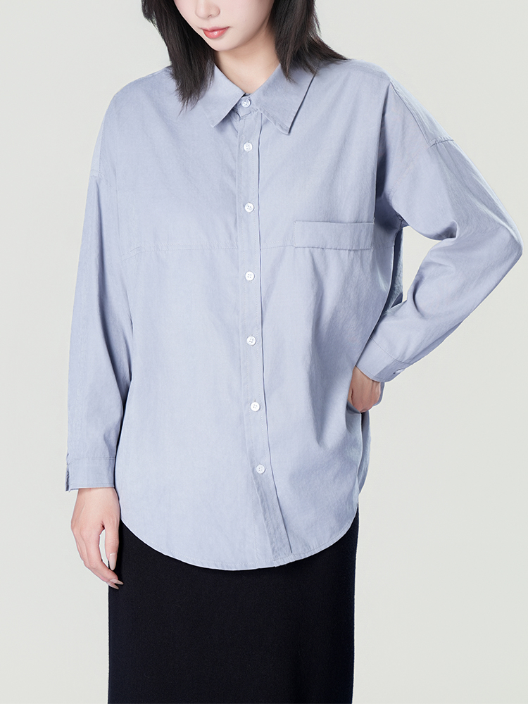 178206 廓形长袖洋气复古衬衫