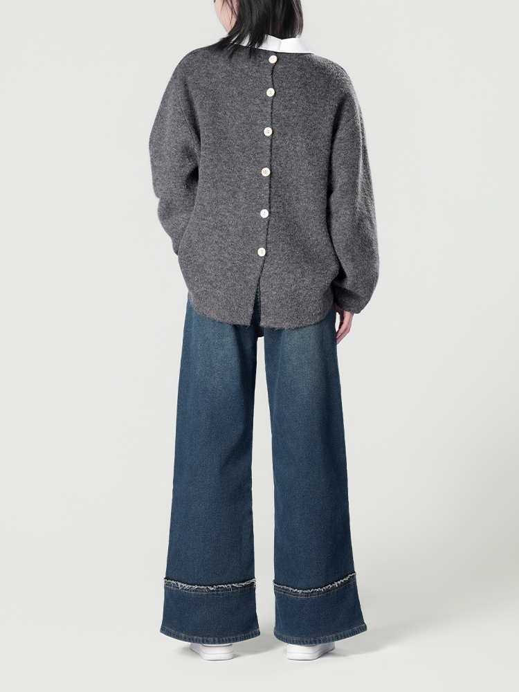 178206 廓形长袖洋气复古衬衫