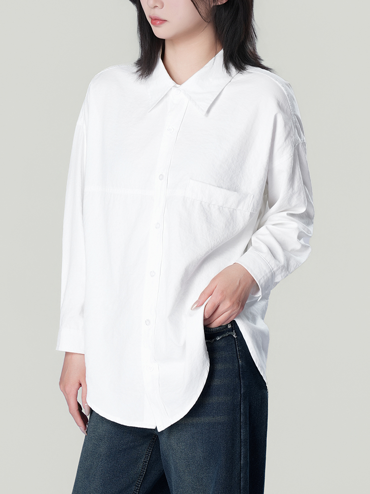178206 廓形长袖洋气复古衬衫