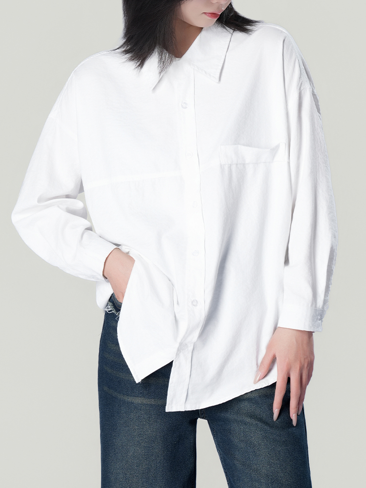 178206 廓形长袖洋气复古衬衫