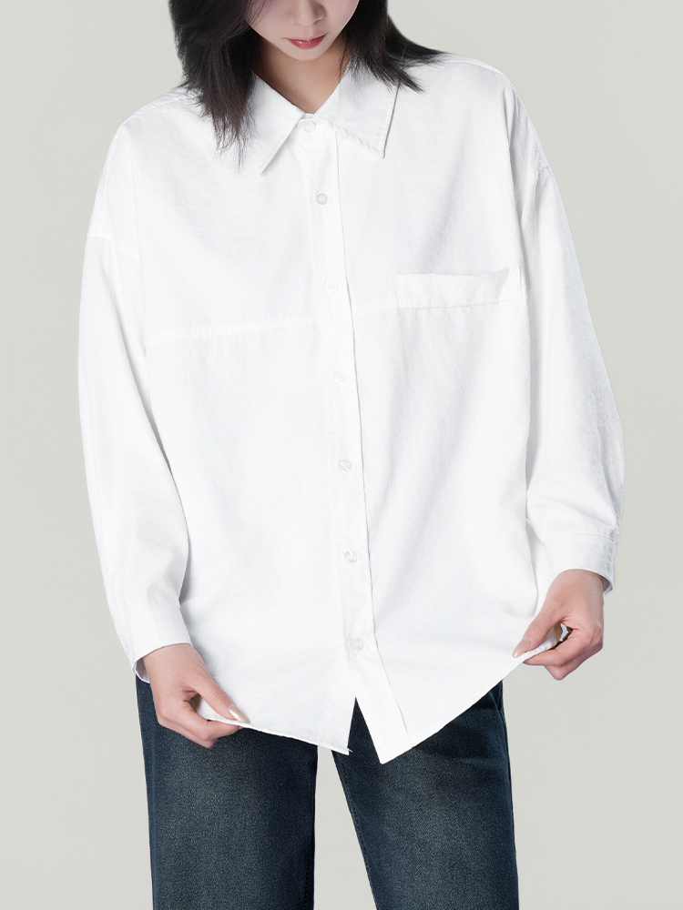 178206 廓形长袖洋气复古衬衫