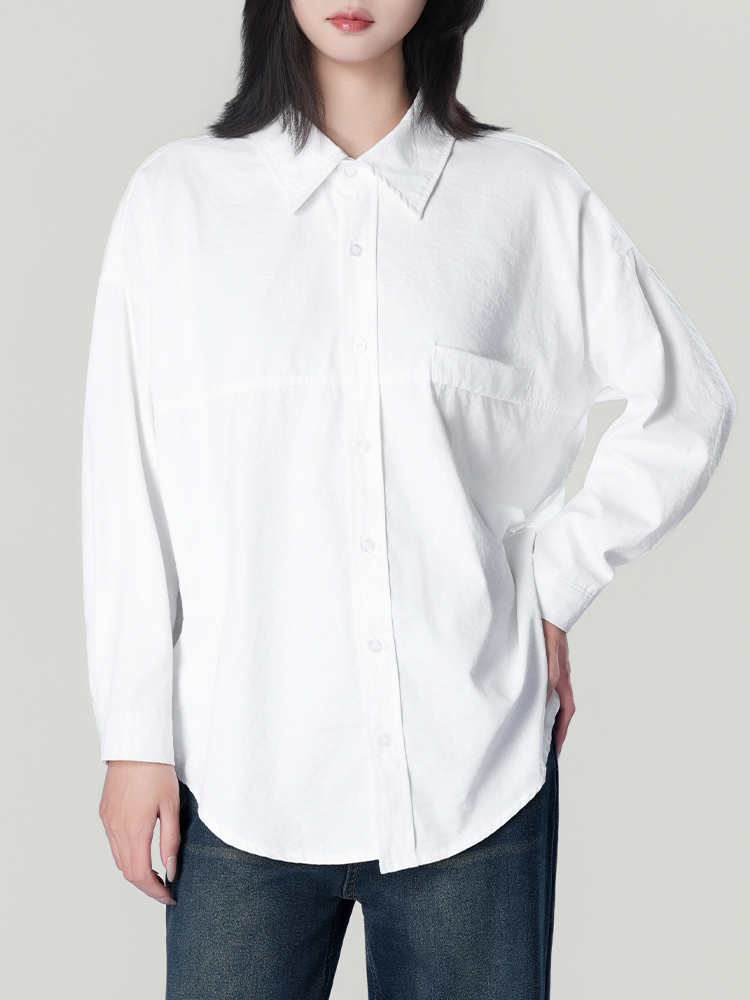 178206 廓形长袖洋气复古衬衫