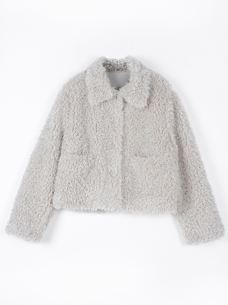 1326830  羊羔毛短款外套女