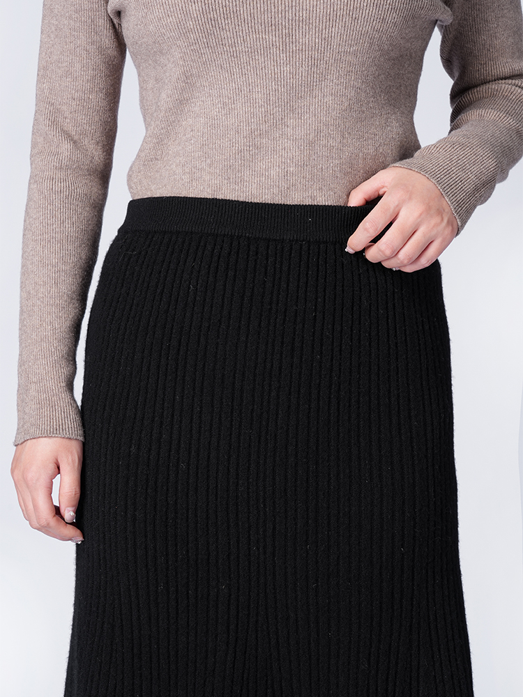 울 하이 웨스트 인어 스커트