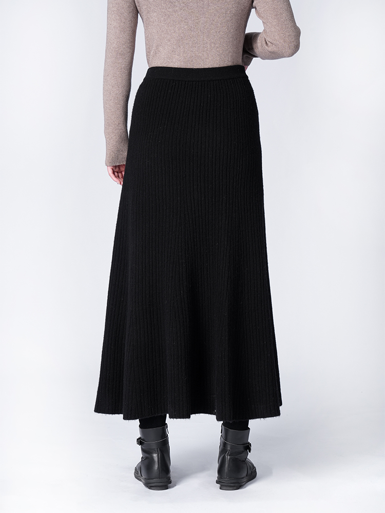 울 하이 웨스트 인어 스커트