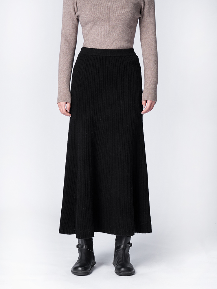 울 하이 웨스트 인어 스커트