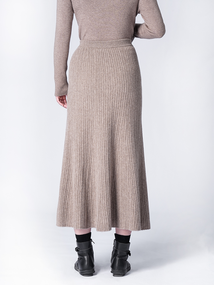 울 하이 웨스트 인어 스커트