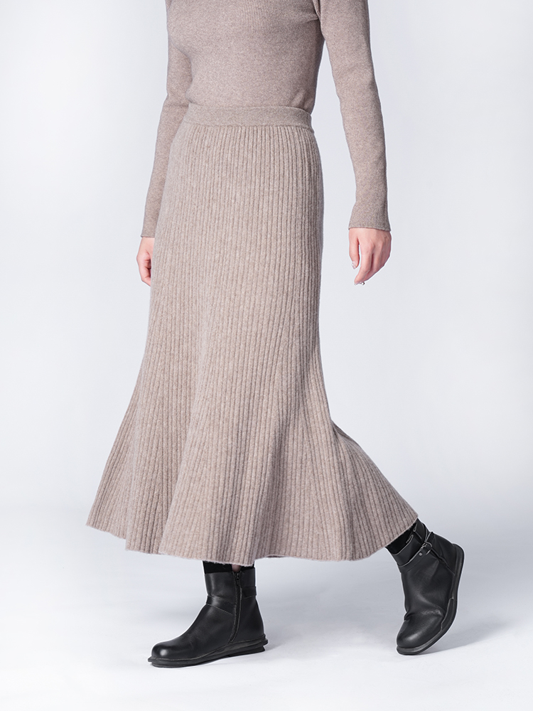 울 하이 웨스트 인어 스커트